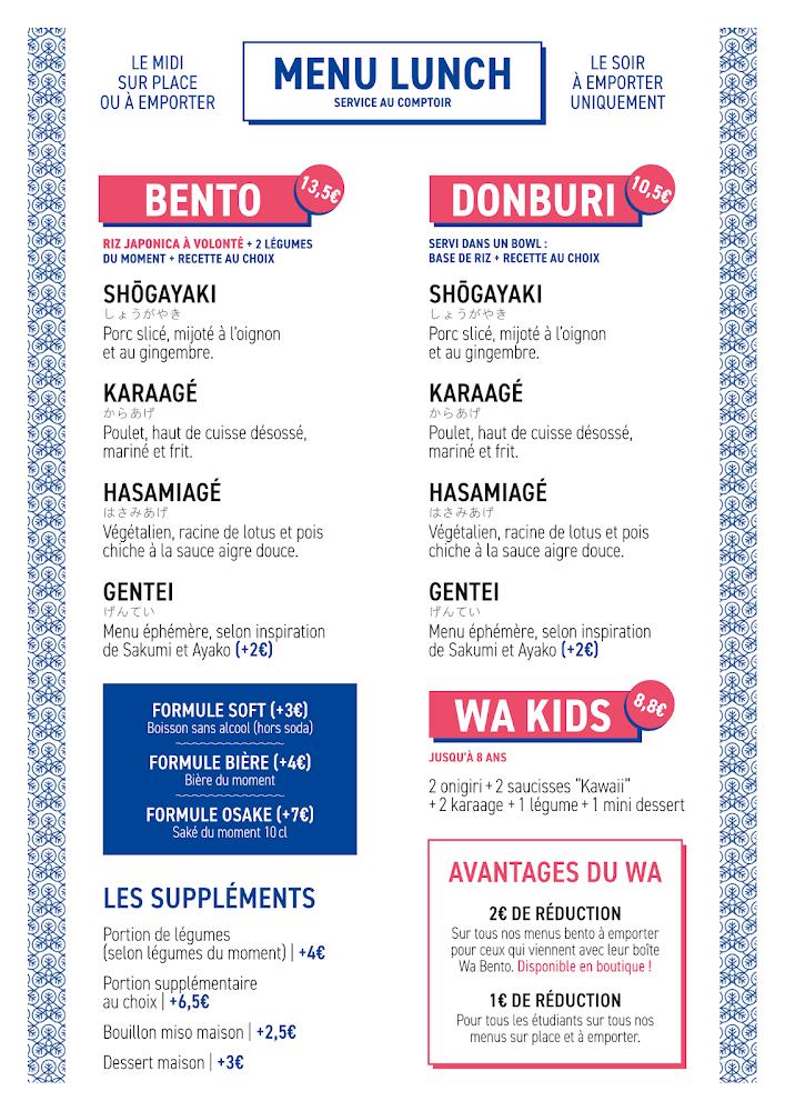 Wa bento - Menu Image 1